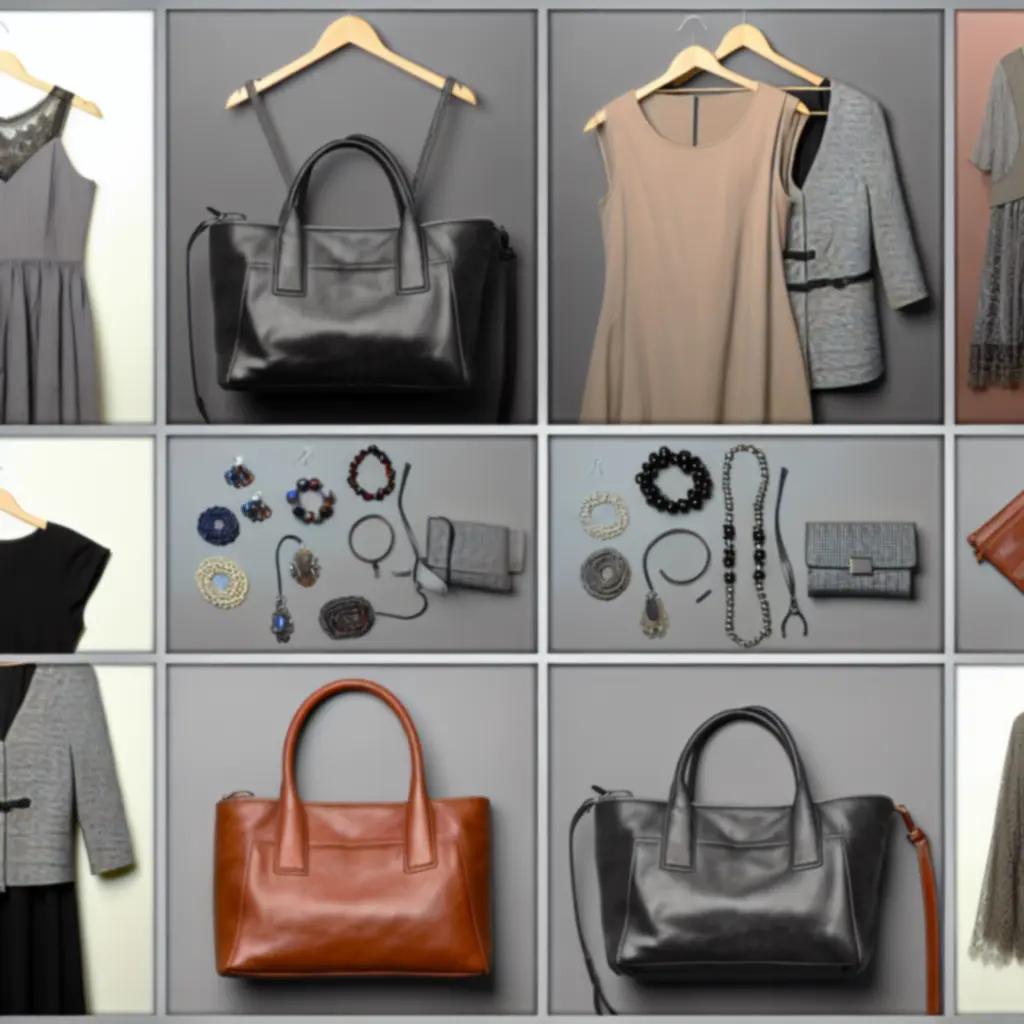 Siatka bestsellerowych produktów modowych i dodatków