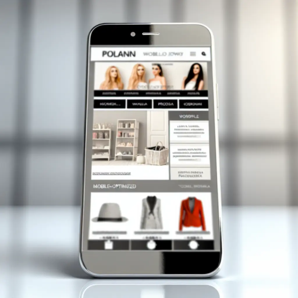 Widok sklepu Moda Poland na ekranie smartfona podczas zakupów online